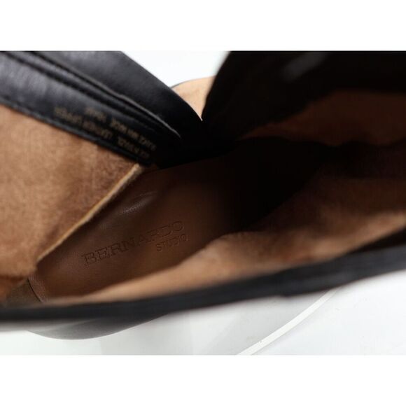 Bernardo Nola Womens Bootie Sz 10 M Block Heel Black Antique Calf Leather Boots - Picture 13 of 13